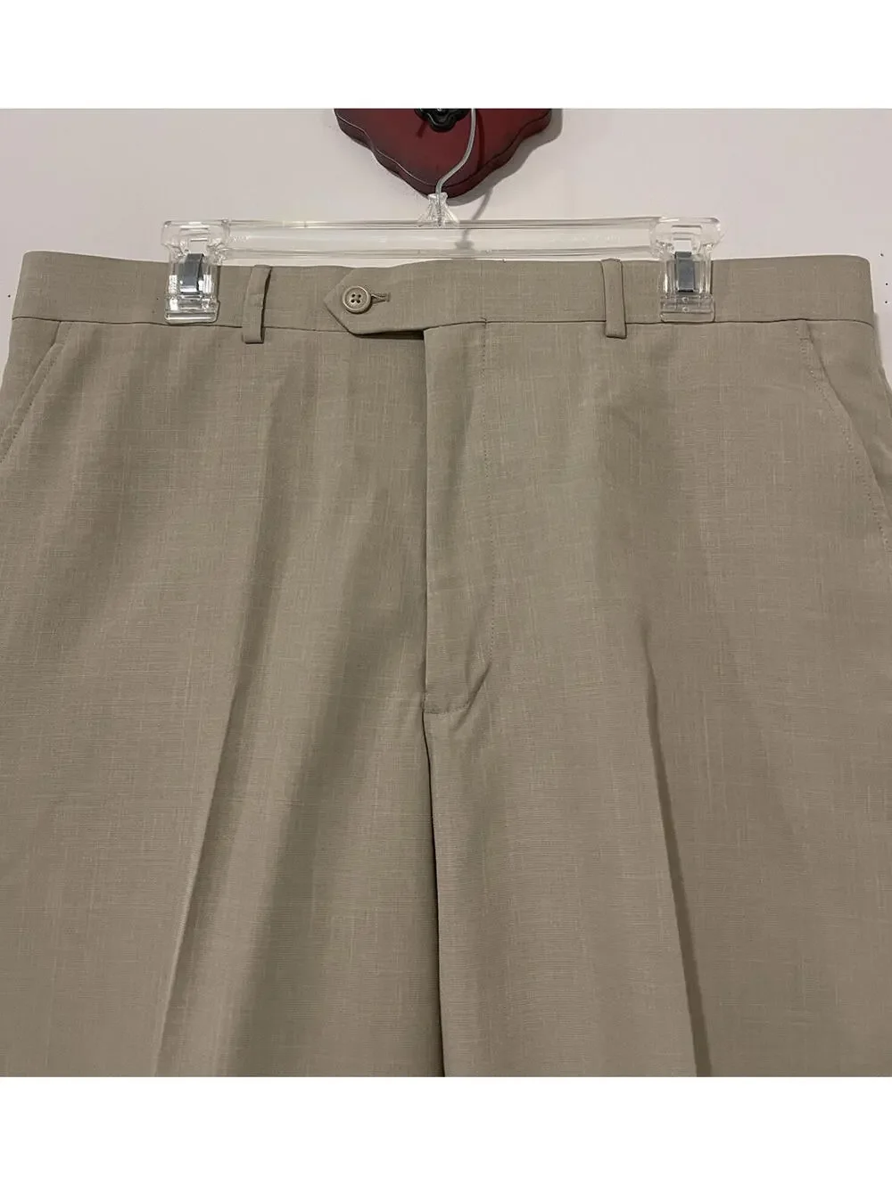 Stafford Mens 42R Beige Blazer Suit Jacket & 36x29 Classic-Fit Dress Pants AZZ10